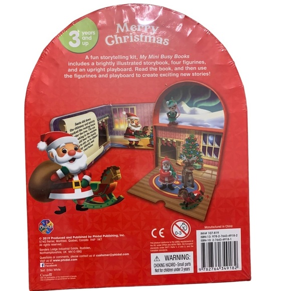 Merry Christmas My Mini Busy Book New Book with 4 Action Figures and Play Board - Picture 4 of 6